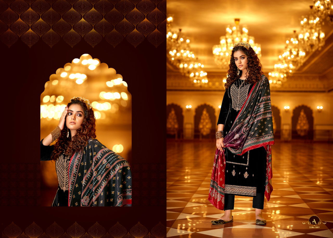 ZSM Nawabi Velvet Festive Wear Designer Pakistani Salwar Kameez Collection